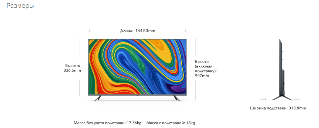 Высота телевизора диагональ 65. Телевизор ЖК Xiaomi 65" mi TV (l65m5-5asp). Телевизор Xiaomi mi TV 4s 65 характеристики. Xiaomi 65 дюймов телевизор Размеры. Ксиаоми телевизор в сантиметрах 65 дюймов.