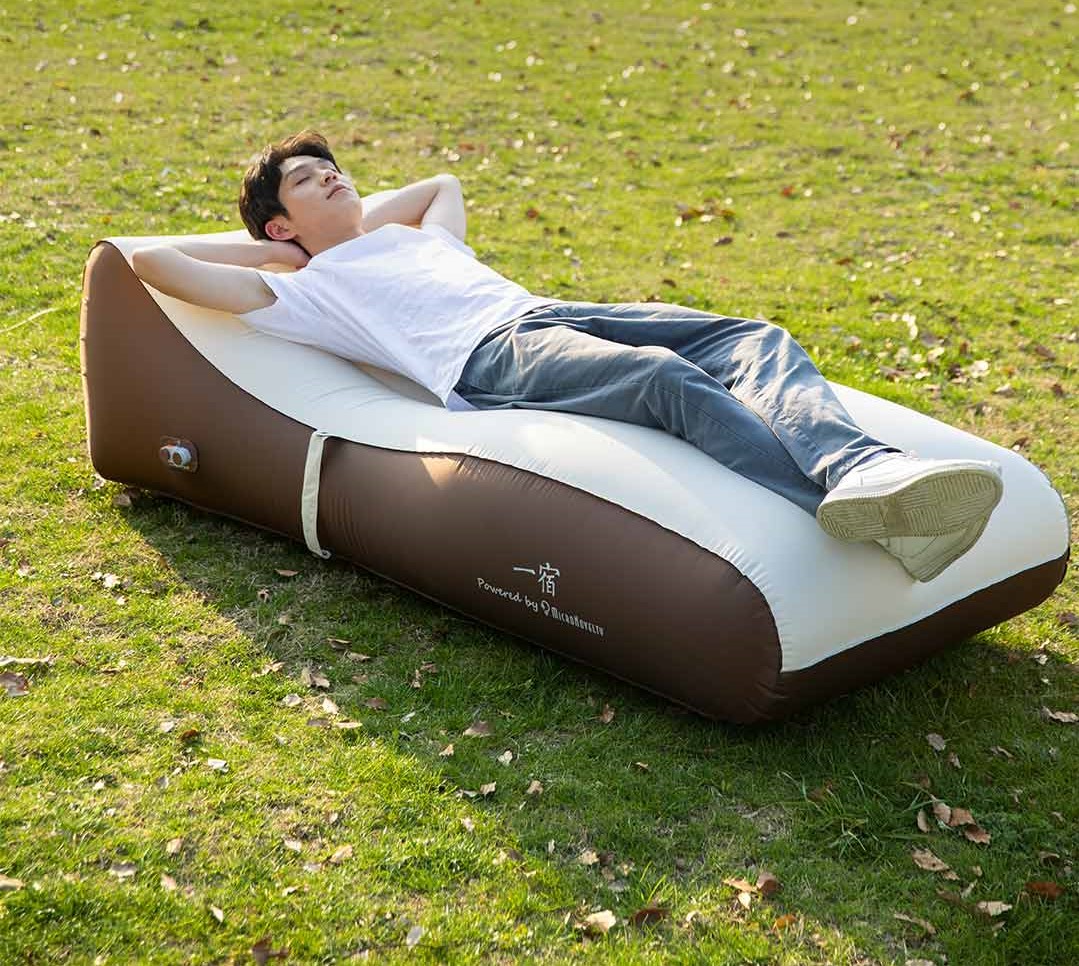 Автоматическая надувная кровать xiaomi inflatable leisure bed gs1 blue