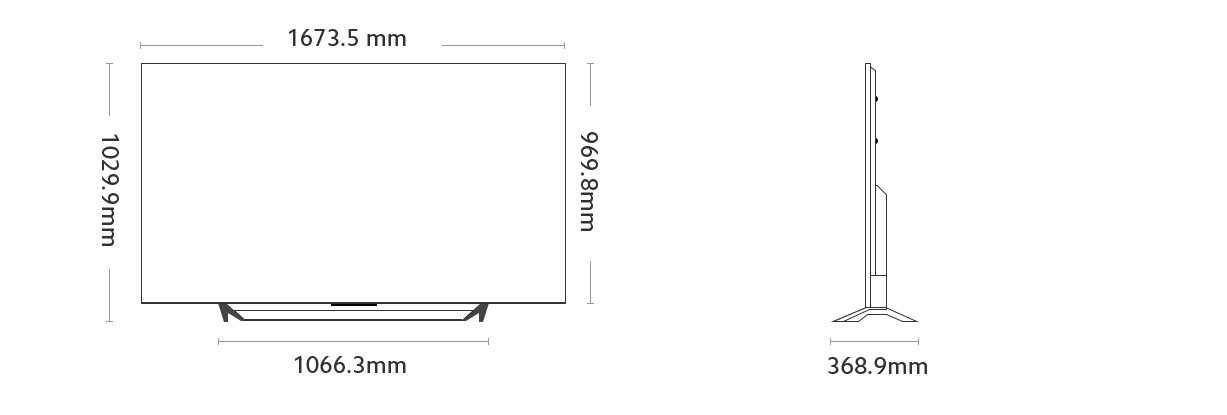 Xiaomi mi led TV q1 75 (l75m6-ESG) серебристый. Xiaomi mi TV q1 75. Xiaomi QLED TV - mi TV q2 Размеры. Размеры телевизора ксиоми с диагональю 80см.