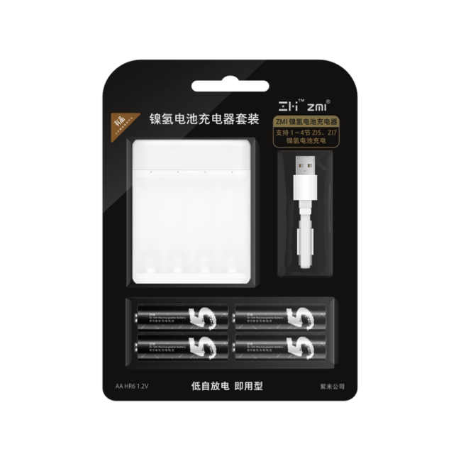 Зарядное устройство Zmi PB401 Ni-MH rechargeable battery + 4шт. аккумялятор Zi5