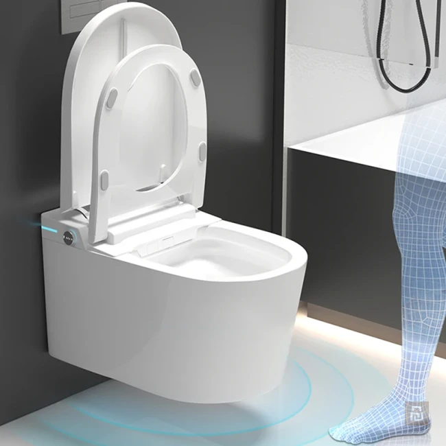 Унитаз умный настенный MEISHIDA-953F, автомат, пена, 2 пульта, русский голос