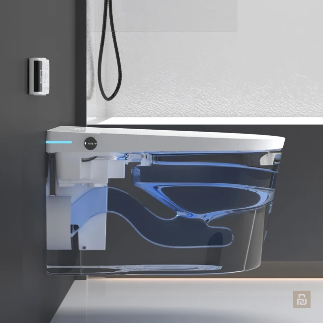 Унитаз умный настенный MEISHIDA-953F, автомат, пена, 2 пульта, русский голос