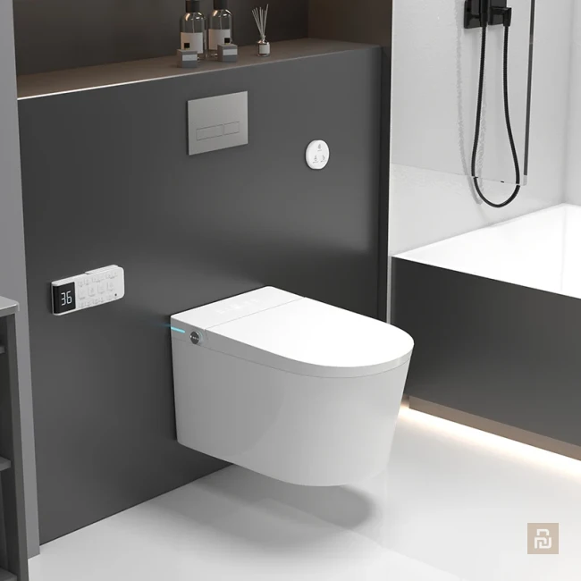 Унитаз умный настенный MEISHIDA-953F, автомат, пена, 2 пульта, русский голос