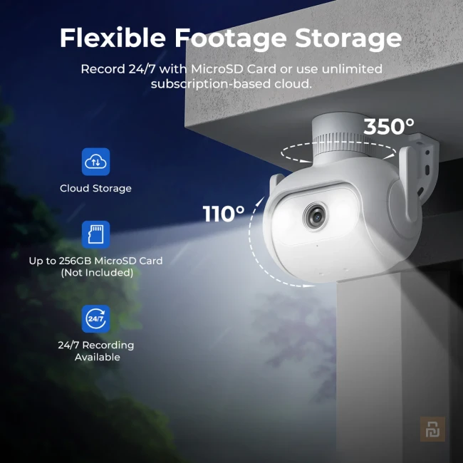 Камера наружного наблюдения iMiLAB EC5 (CMSXJ55A), 3Мп/1296p, WI-FI/LAN, прожектор+сирена Камера наружного наблюдения iMiLAB EC5 (CMSXJ55A), 3Мп/1296p, WI-FI/LAN, прожектор+сирена