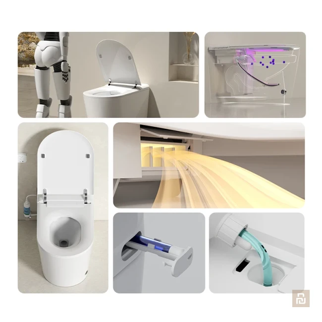 Унитаз умный MEISHIDA-960F, автомат, русский голос, пена, удаление накипи, арома