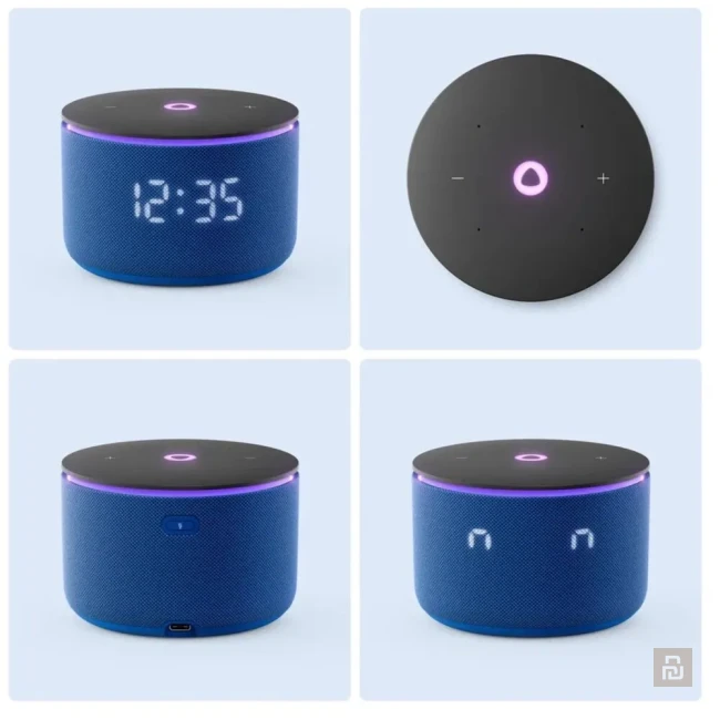 Колонка умная Яндекс Станция Мини 3 Про (YNDX-00059), 18Вт, Zigbee-хаб/Matter, часы, доп. зарядка