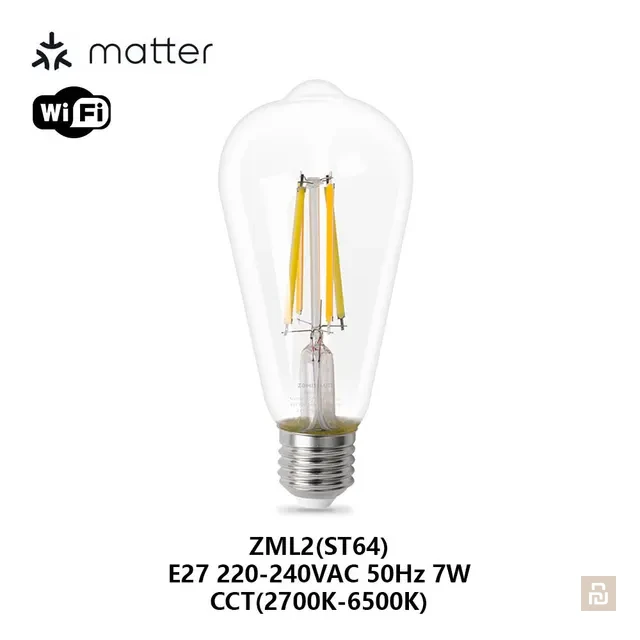 Лампа E27 Zemismart (ZML2), WIFI, Matter