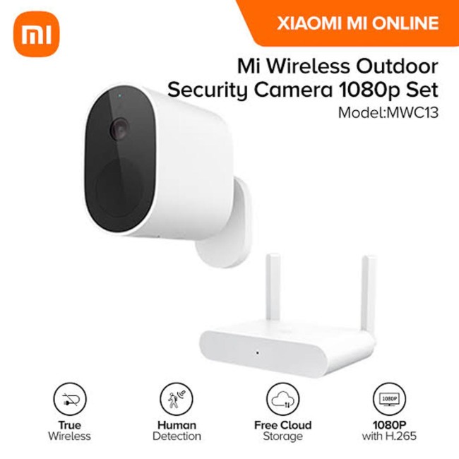 IP камера наружная Xiaomi Wireless Outdoor Security Camera 1080p (MWC13), + хаб, 130°, 5700мАч, до 32Гб