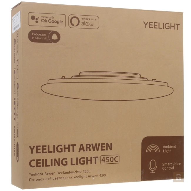 Светильник потолочный Yeelight Arwen Ceiling Light 450/550C (YLXD013-B/C), 50Вт/4000Лм, RGB+2700-6000K, 15-25м², пульт Светильник потолочный Yeelight Arwen Ceiling Light 450/550C (YLXD013-B/C), 50Вт/4000Лм, RGB+2700-6000K, 15-25м², пульт