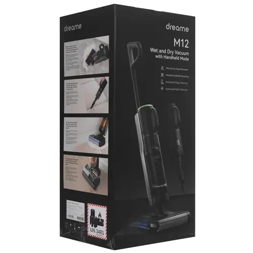 Пылесос беспроводной моющий Dreame M12 Smart Wet Dry Vacuum Cleaner, 12000Па/4000мАч, для влажной уборки Пылесос беспроводной моющий Dreame M12 Smart Wet Dry Vacuum Cleaner, 12000Па/4000мАч, для влажной уборки