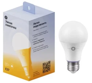 Лампа умная Яндекс (YNDX-00501), E27, 8Вт/806Лм, Wi-Fi, 2700-6500K