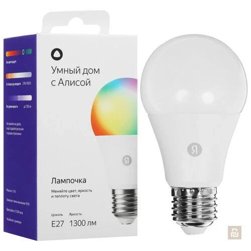 Лампа Яндекс (YNDX-00553 RGB), E14, 11Вт/130Лм, Wi-Fi, RGB-2700-6500K