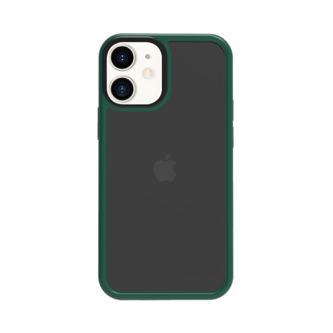 Чехол силиконовый WIZ для Apple Iphone 12 mini, закалённое стекло, зелёный