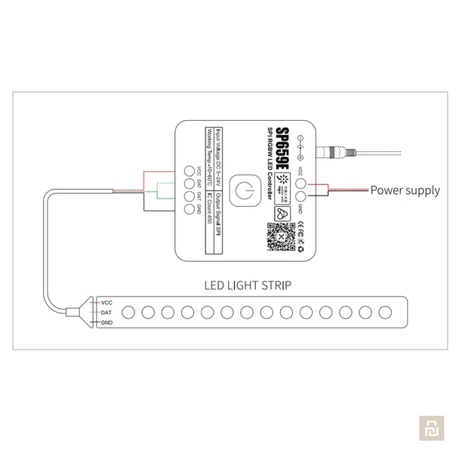 Контроллер адресных диодных лент Mijia SPI RGBW (SP659E), BLE, IC:450, Xiaomi Home