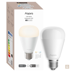 Лампа LED E27 Aqara Light Bulb T2 (LB-L02E), Thread/Matter, 1100Лм, 2700-6500К
