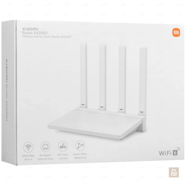 Роутер Xiaomi Router AX3000T (RD23), IPQ5018/256+128Мб, WI-FI 6/Mesh/NFC