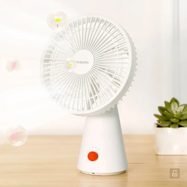 Вентилятор перезаряжаемый мини Xiaomi Rechargeable Mini Fan (ZMYDFS01DM), 4000мАч, ароматизация