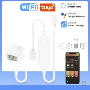 Контроллер для диодной ленты RGB, WiFi, 12/24В, Tuya