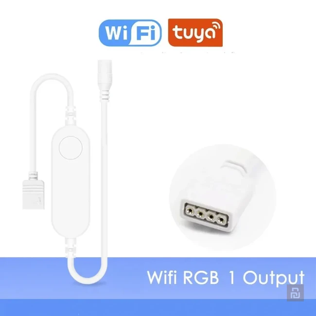 Контроллер для диодной ленты RGB, WiFi, 12/24В, Tuya