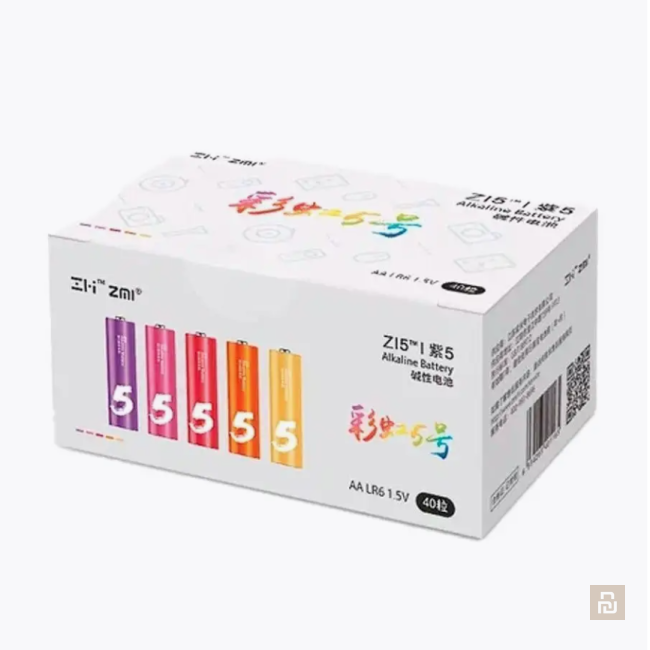 Батарейка Zmi Zi5 Rainbow AA (LR06), Alkaline, без меркурия и кадмия, Hitachi-Maxell
