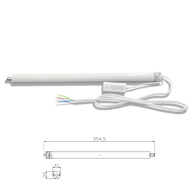 Мотор для рулонных штор Aqara Roller Shade  (SRSC-M01), ZigBee, 39х41х594мм
