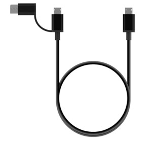 Кабель передачи данных Xiaomi (SJX05ZM), USB-micro/USB-C+USB-micro, OTG, 0.5м, 2 в 1