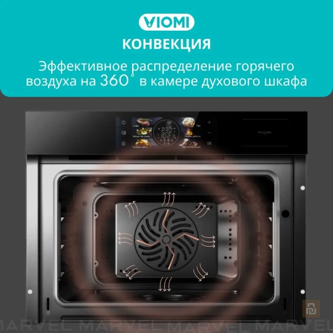 Духовой шкаф Viomi Face A1 (VSO5604), 56л/3100Вт, пароварка