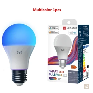 Лампа LED E27 Yeelight Smart Bulb W4 Lite (YLQPD-0011), Wi-Fi, 9Вт/806Лм, RGB/1700-6500K