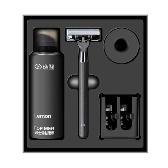 Станок бритвенный Xiaomi Lemon Razor (H300-6), 3 кассеты + пена