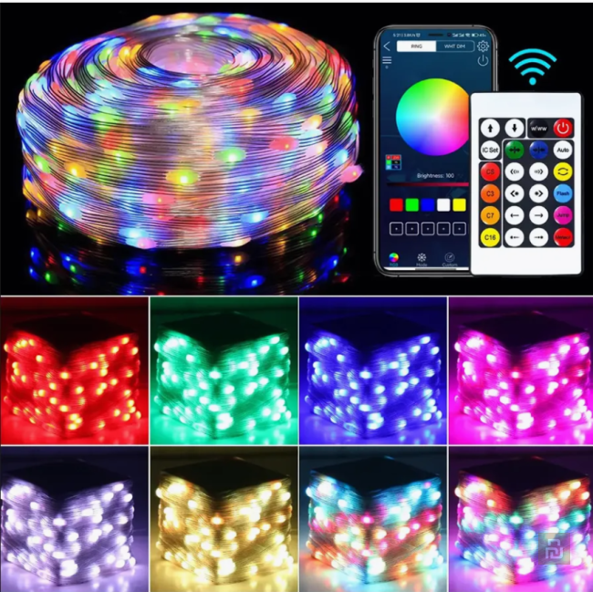 Гирлянда светодиодная, Bluetooth, 20м, USB