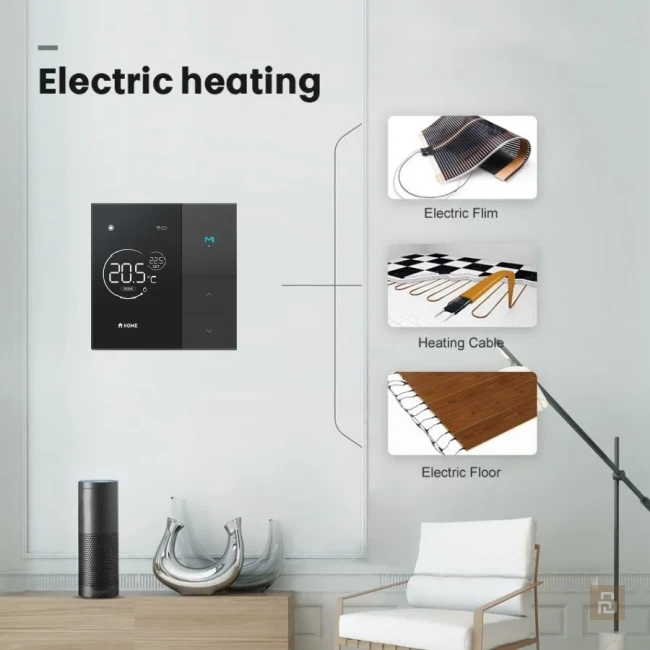 Термостат электрического пола Heatcold Electric Heating Smart Thermostat M2 (TH1230E), WI-FI, MiHome, RTOS, 5-35