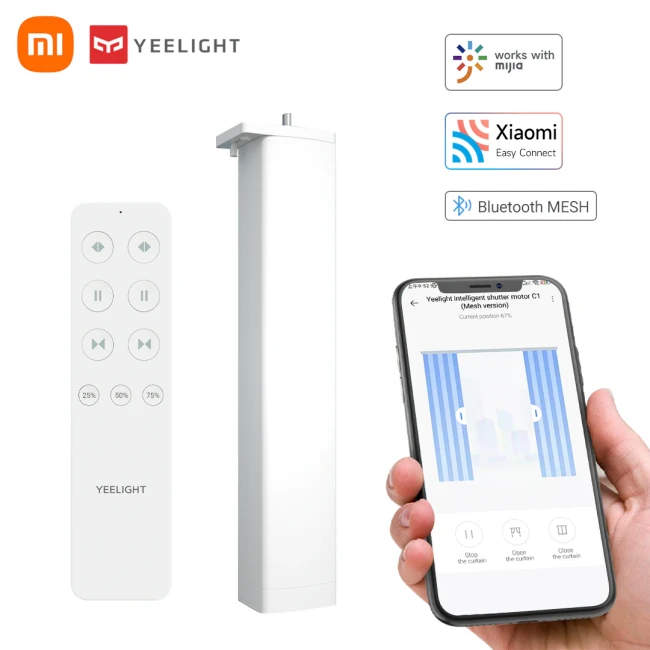 Мотор раздвижных штор Yeelight Intelligent Shutter Motor C1 (YCCBCI008), BLE-Mesh/MiHome, 1.2N, 40Вт