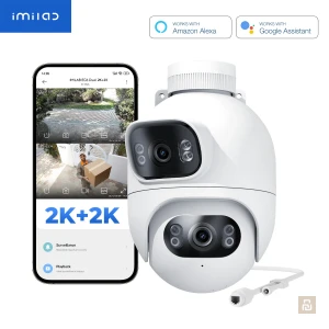 Камера наружного наблюдения iMiLAB EC6 Dual Spotlight (CMSXJ68A), 3+3Мп/1296p, WI-FI/LAN, прожектор, до 256Гб