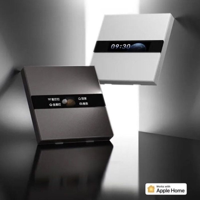 Выключатель настенный Aqara Display Switch V1 EU (WS-K02D), 2.08”, ретранслятор