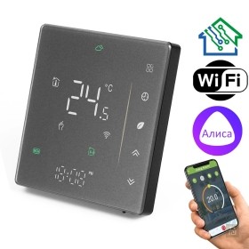 Термостат электрического пола FUJIHOME FHW-650B, WI-FI, датчик