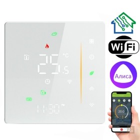 Термостат электрического пола FUJIHOME FHW-650B, WI-FI, датчик