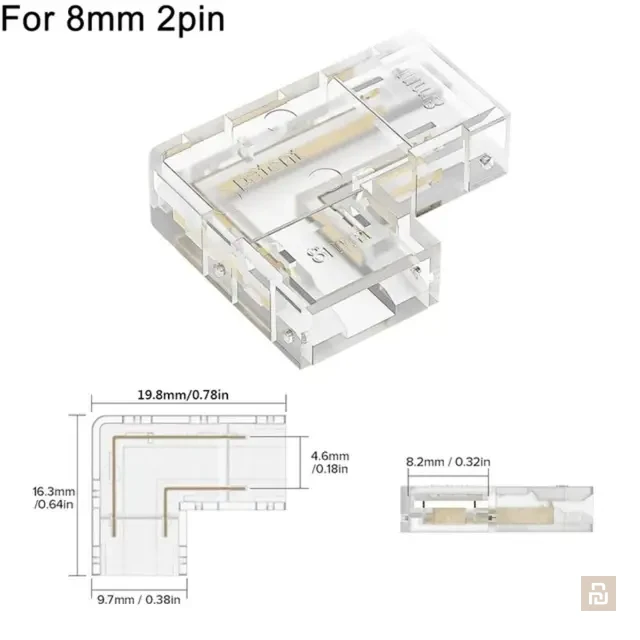Разъемы беспаечные для ленты COB, 5/8/10мм, 2/3/4 контакта