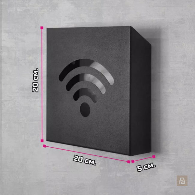 Держатель для роутера на стену, 200/250х50мм, металл