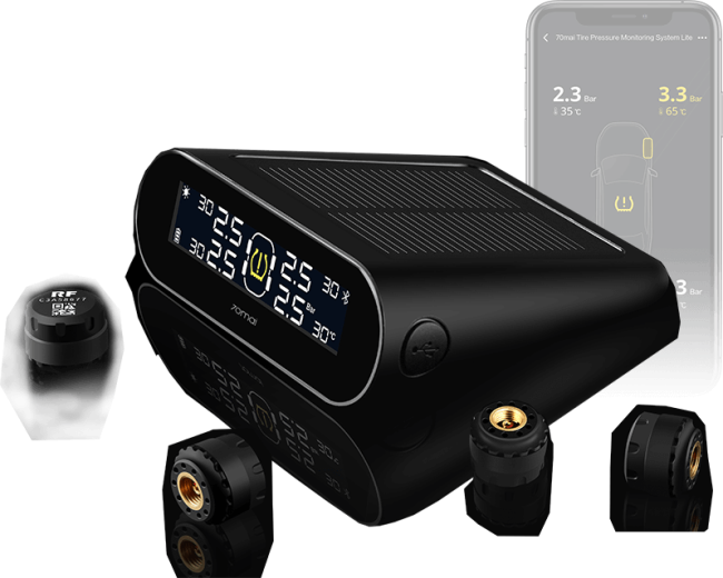 Монитор давления в шинах 70Mai TPMS Lite (MIDRIVE T02), внешняя установка