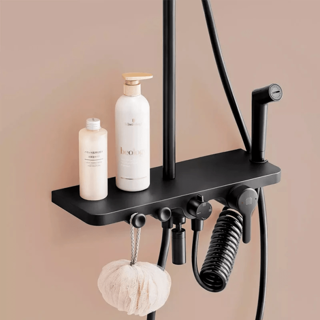 Душевая стойка DIIIB Shower Set Compression Black Diamond Series (DXLY006), 4 в 1