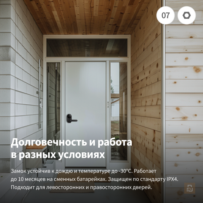 Дверной замок Aqara Smart Lock U300 (DL-D02D), Thread/BLE/NFC