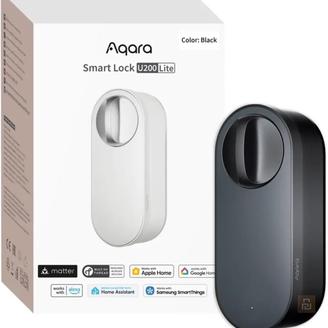 Дверной замок Aqara Smart Lock U200 Lite (‎EL-D03E), Thread/ Bluetooth 5.1/NFC/Apple Home, 2000мАч