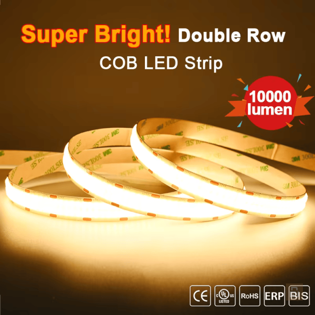 Лента диодная COXO Super Bright A5000-D600-40K-V24-R90-NWP-W24-P12-A2, 24В, 24Вт/м, 1900Лм/м, 12мм, 4000K, IP20, 5м