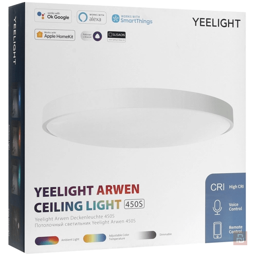 Светильник потолочный Yeelight Arwen Ceiling Light 450/550S (YLXD013-A), 50Вт, RGB/2700-6500K, 15-25м², HomeKit
