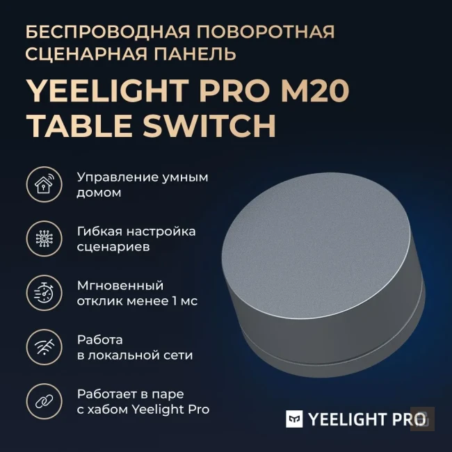 Диммер беспроводной Yeelight Pro M20 Table Switch (YLP-090), Mesh