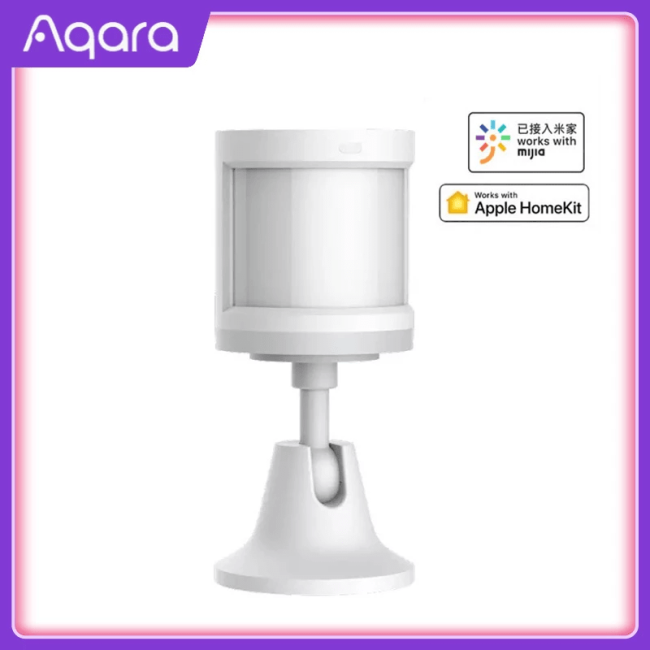 Датчик движения и освещенности Aqara Human Body Sensor (RTCGQ11LM), ZigBee, подставка Датчик движения и освещенности Aqara Human Body Sensor (RTCGQ11LM), ZigBee, подставка