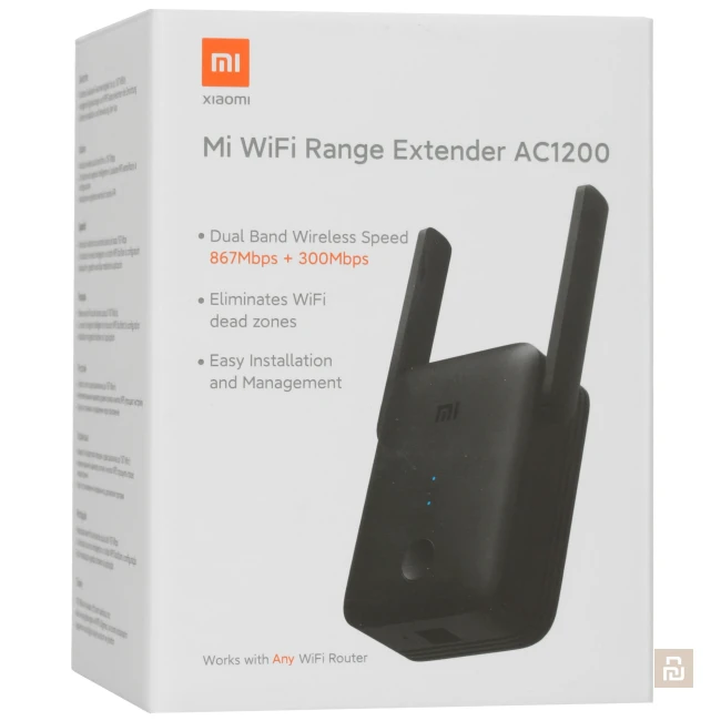 Расширитель диапазона Xiaomi Wi-Fi Range Extender AC1200 (RA75), WI-FI 5, LAN