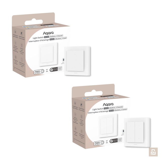 Выключатель настенный Aqara H2 EU Wall Switches (WS-K07D),  Zigbee/Thread/BLE