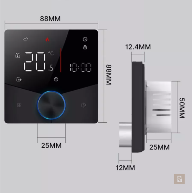 Термостат электрического пола Electsmart PRO-900W-WB, WI-FI, датчик, 3000Вт