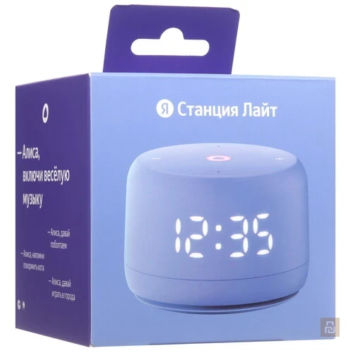 Колонка умная Яндекс Станция Лайт 2 с часами (YNDX-00026), 6Вт, WI-FI/BLE 5.0 Колонка умная Яндекс Станция Лайт 2 с часами (YNDX-00026), 6Вт, WI-FI/BLE 5.0